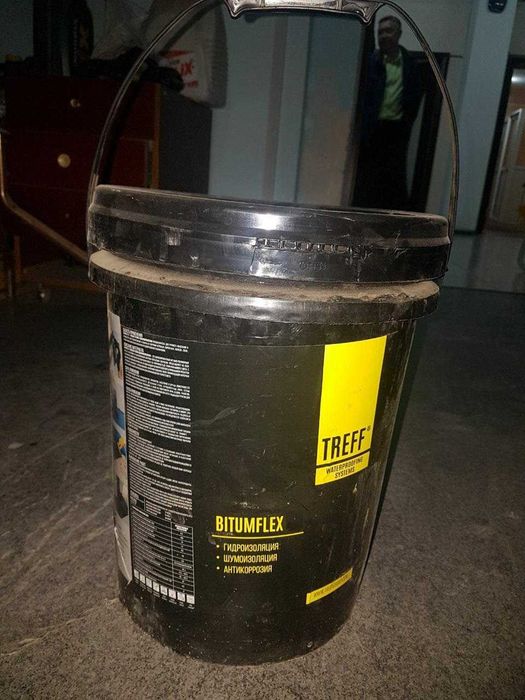Гидроизоляционная мастика битумная жидкая резина Treff bitumflex 1K