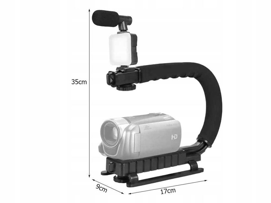 Видео,Tik Tok статив с микрофон, LED светлина и Bluetooth дистанционно