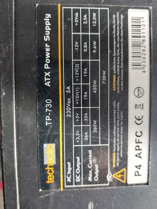 Sursa pc 730w 1 mufa pci molex slumentare placa video