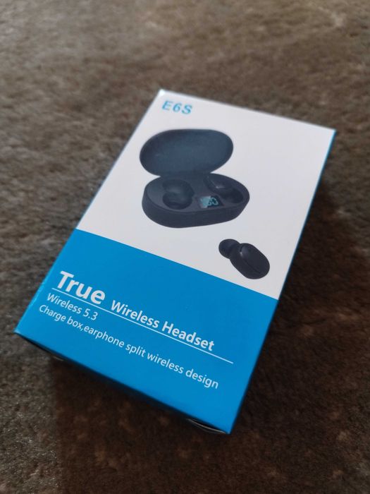 Безжични слушалки тип Airbuds TWS E6s черни