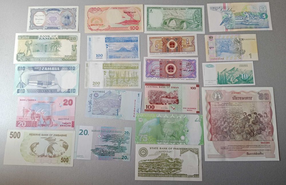 Продам банкноты разных стран, состояние UNC