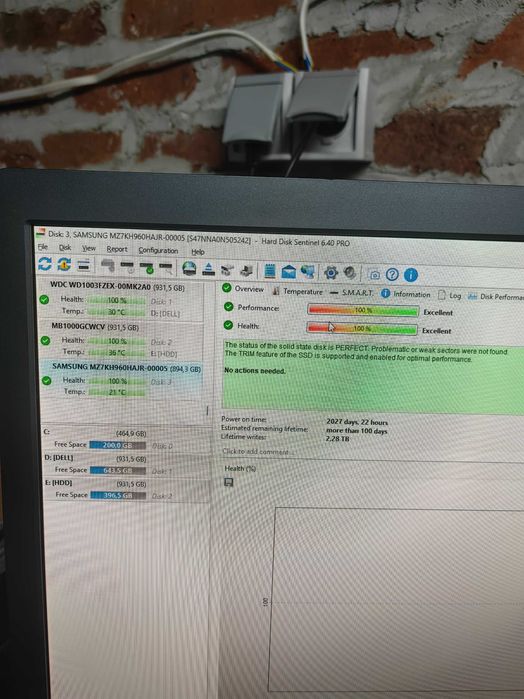 Samsung SM883 ssd 960GB Enterprise