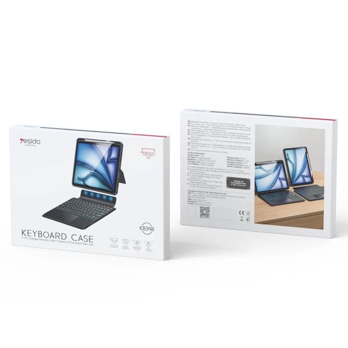 Чехол-клавиатура Yesido KB34B для iPad A16, iPad Air и iPad Pro