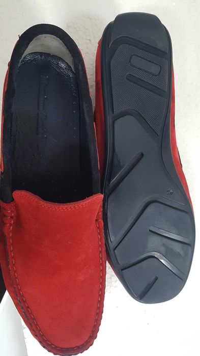 мъжки червени мокасини massimo zardi