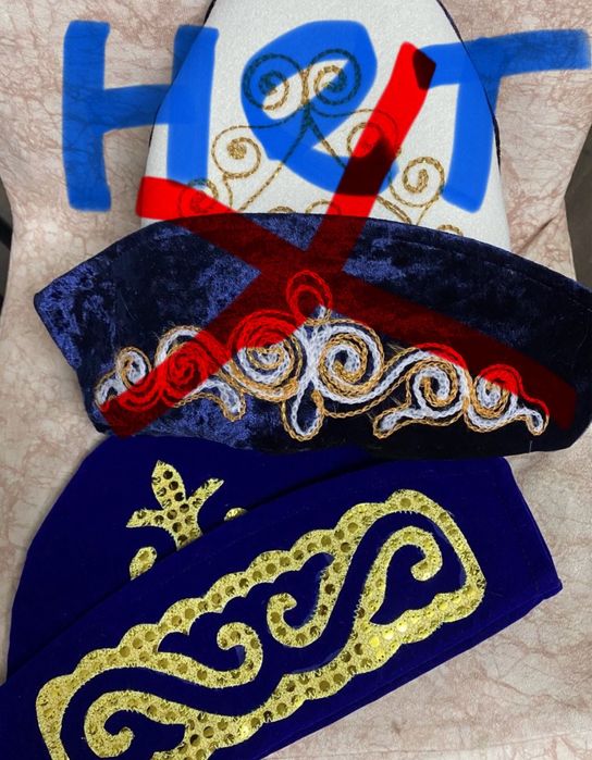 Шапка в национальном стиле .