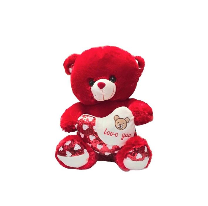Ursulet de pluș, cu mesaj Love, cadou romantic Valentine’s Day