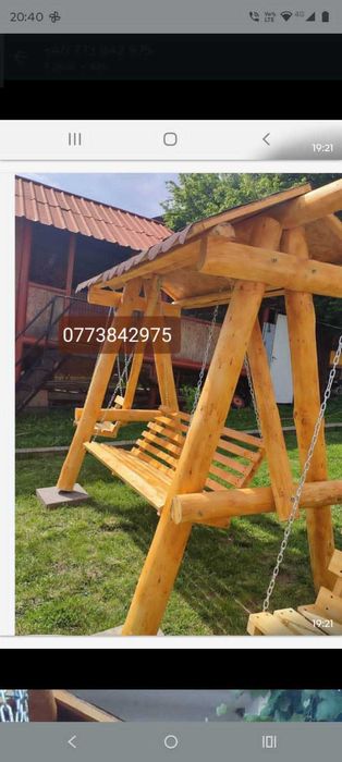 Leagăn gradina rustic