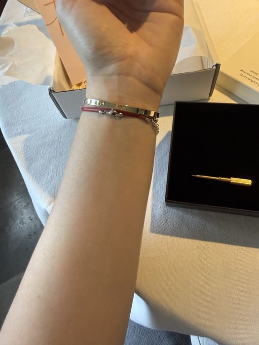Луксозна гривна Love Bracelt Small  – 925 сребро с 18К златно покритие | Cartier Inspired