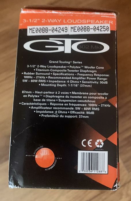 JBL GTO302 MK ll Авто колони 3-1/2"