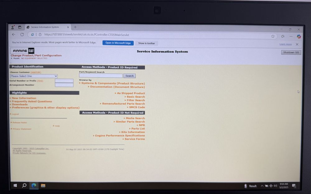 Tester/Diagnoza Caterpillar ET4+Leptop Lenovo L490 cu  2025A, SIS 2021