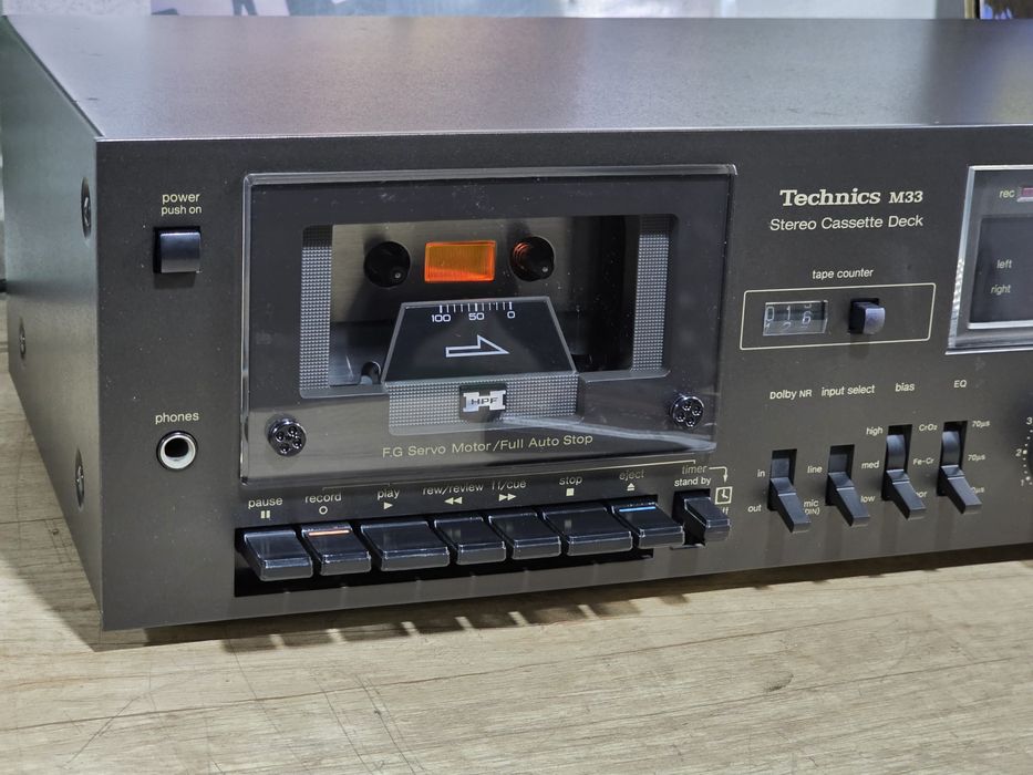 Casetofon deck TECHNICS RS-M33G,  retro analogic, bias, eq, vumetre