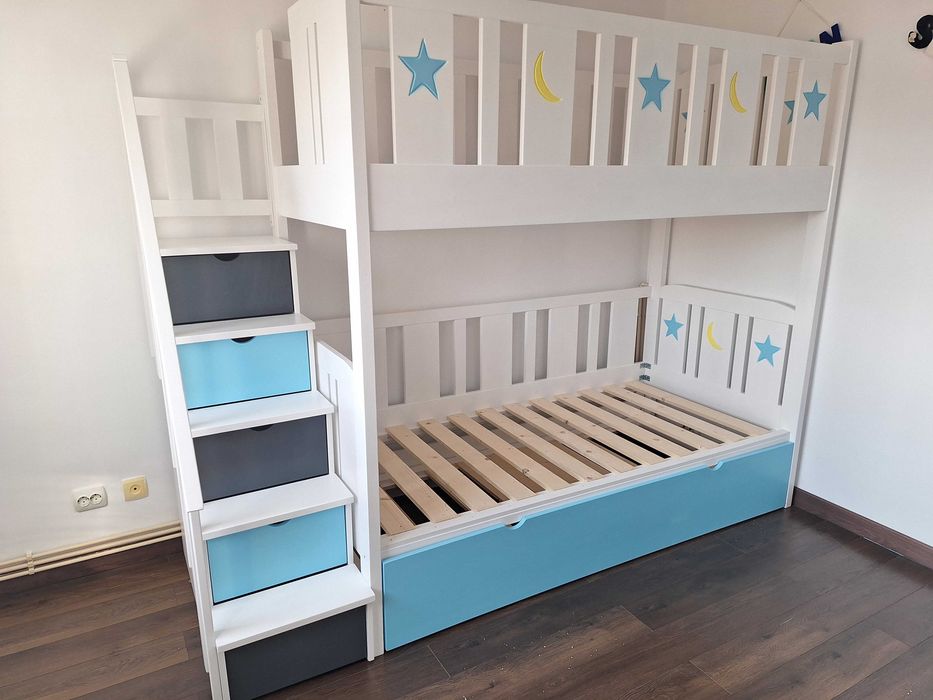 TRANSPORT GRATUIT.Pat etajat-supraetajat din lemn masiv.Cod 2516