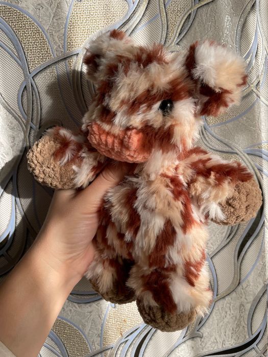 Вязаные игрушки, теленок Чарли