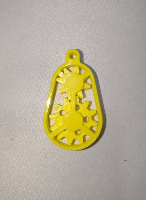 Оригинален 3D ключодържател с въртящи се зъбни колела