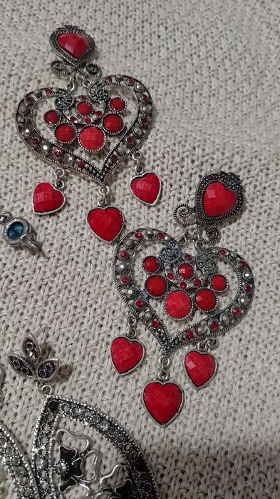 Серьги крупные по 5000тг бижутерия украшения золото серебро