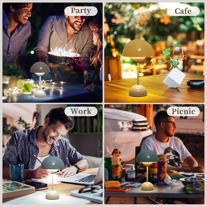 Дизайнерска акумулаторна настолна лампа Neoglint 4400mAh