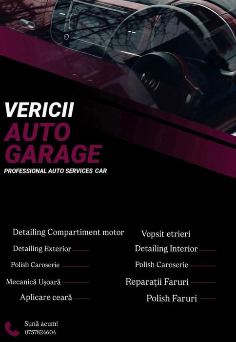 Detailing,Polish,Reparatii faruri,Mecanica Usoara,Vopsit Etrieri