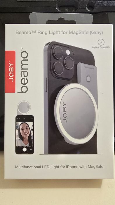 Lampa LED Ring Joby Beamo MagSafe pt. Smartphone, sigilata