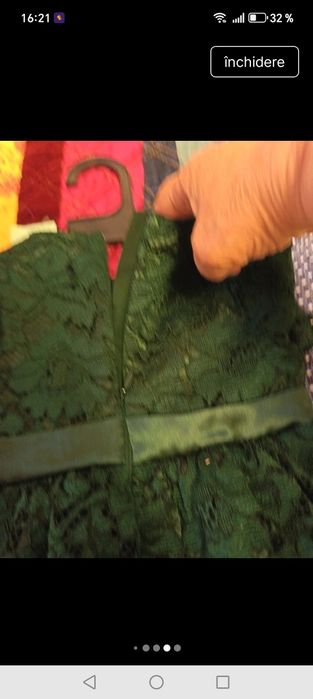 Rochie dantela verde 18-24 luni