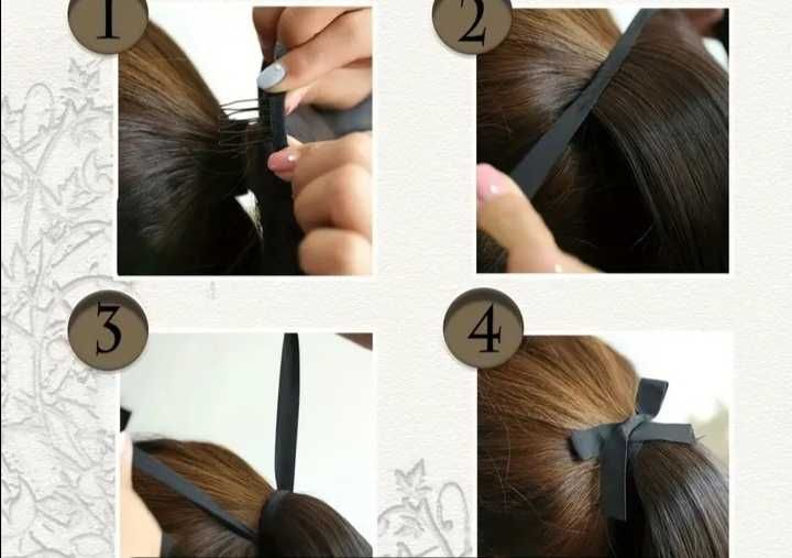 Права, черна дълга коса-опашка, нова