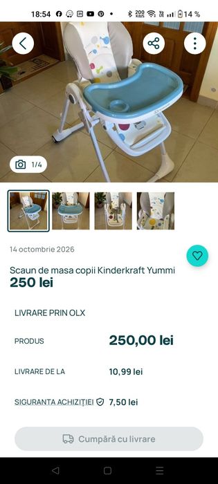 Scaun masa copii