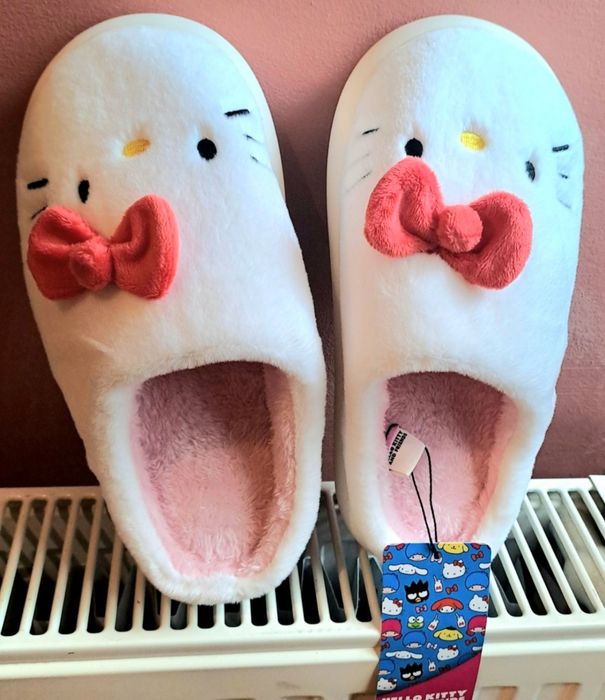 Papuci Hello kitty papuci de casă hello kitty pufoși cu fundite