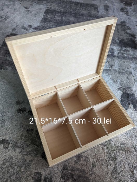 Lot 4 bucati cutii ceai 6 copartimente