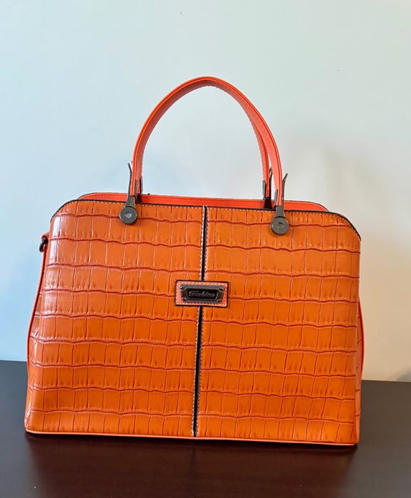 Елегантна Дамска чанта - оранж