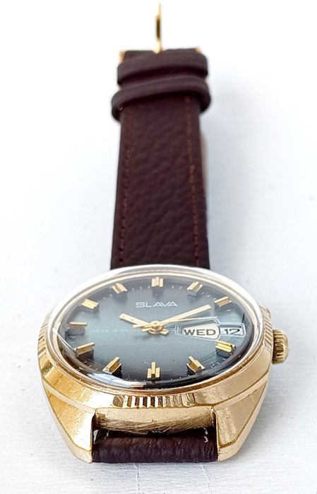 Slava Слава позлатен мъжки механичен часовник с ръчно навиване
