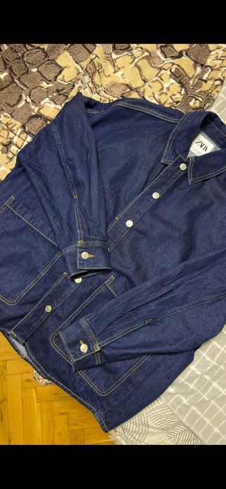 Удължена дънкова риза Zara M/L