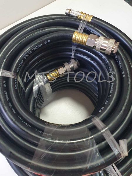 Furtun din cauciuc ranforsat pentru aer comprimat 17x10mm 10m 20m