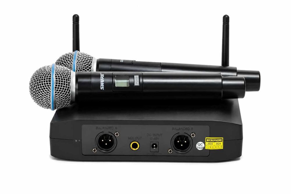 Wireless dublu microfon SHURE GLXD4/BETA58A cu două microfoane (Clona)