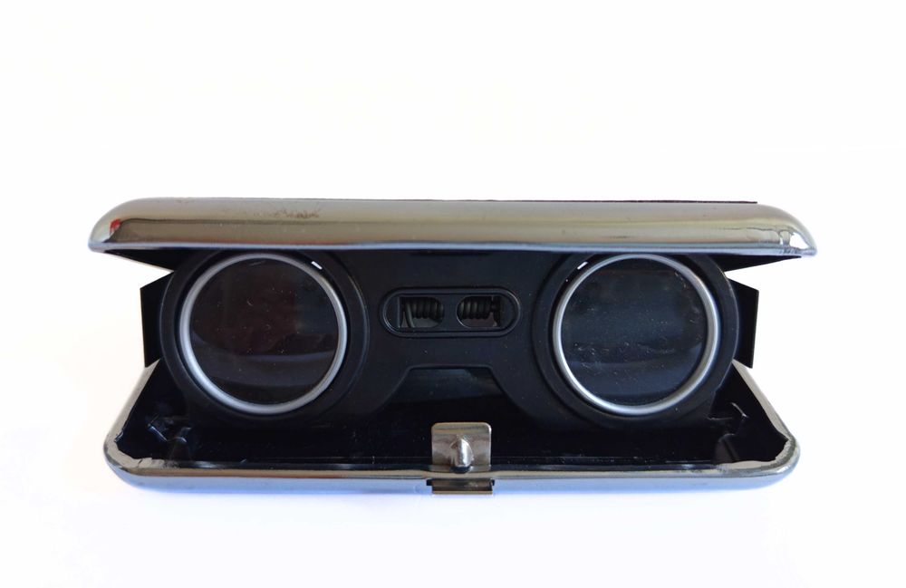 Антикварен театрален бинокъл тип табакера