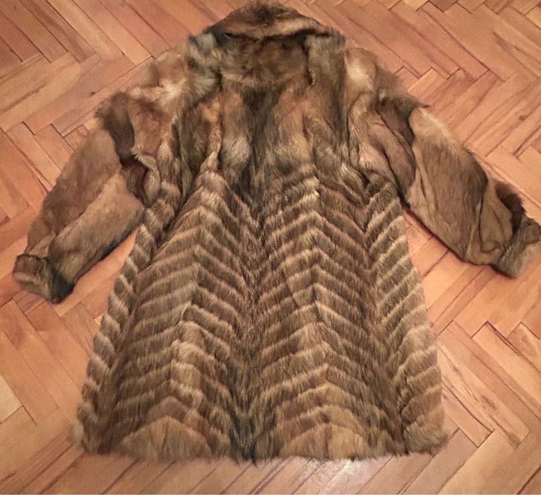 Палта от естествен косьм,Енот и лисица..Италия,размер M-L