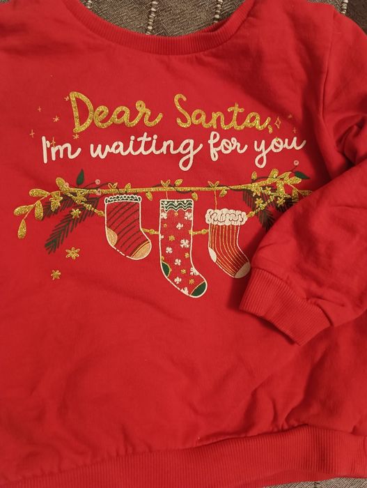 Коледни / зимни блузки 86/92 12-24м