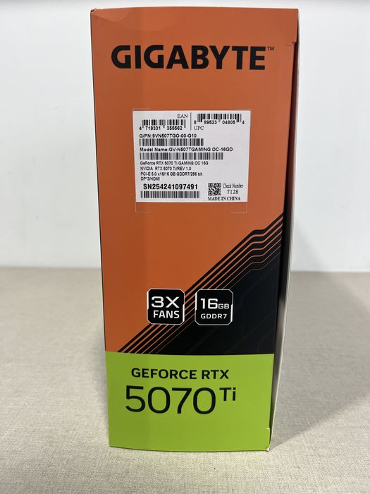 Placa Video Gigabyte GeForce RTX 5070TI Gaming OC 16G Produs Nou Sigilat