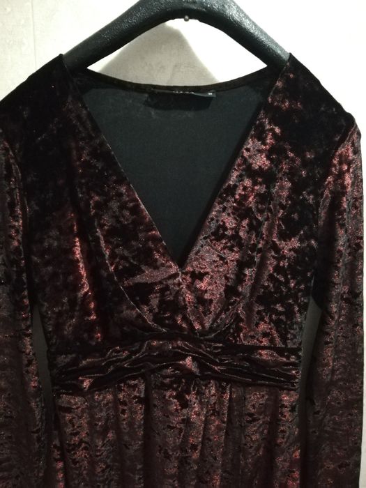 Rochie de ocazie, din catifea grena