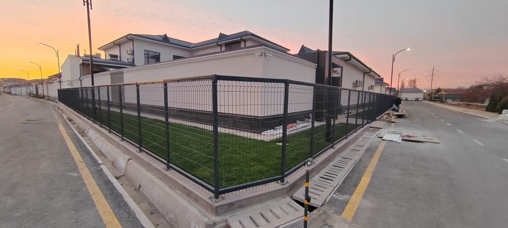 Установка Евро сетки, установка евро забор, 3D забор