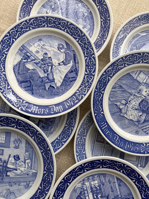 Farfurii de colectie, portelan, Suedia 10 buc