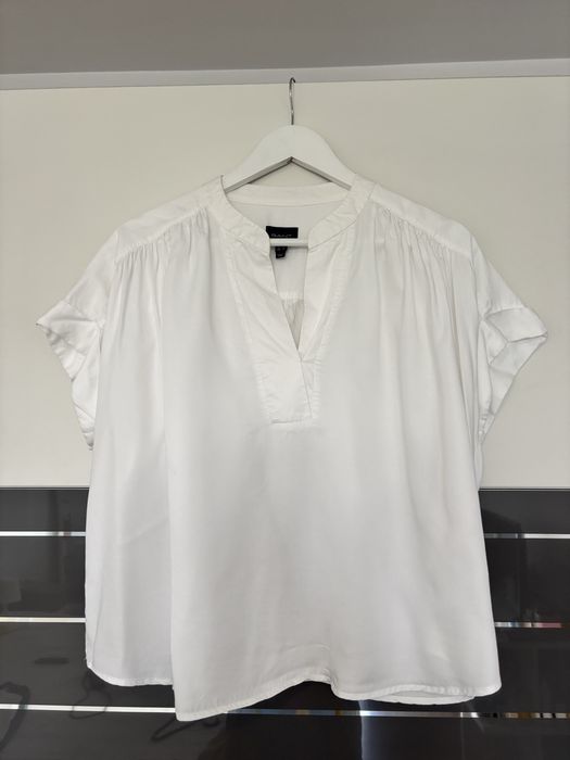 Bluza Gant alba cu maneca scurya