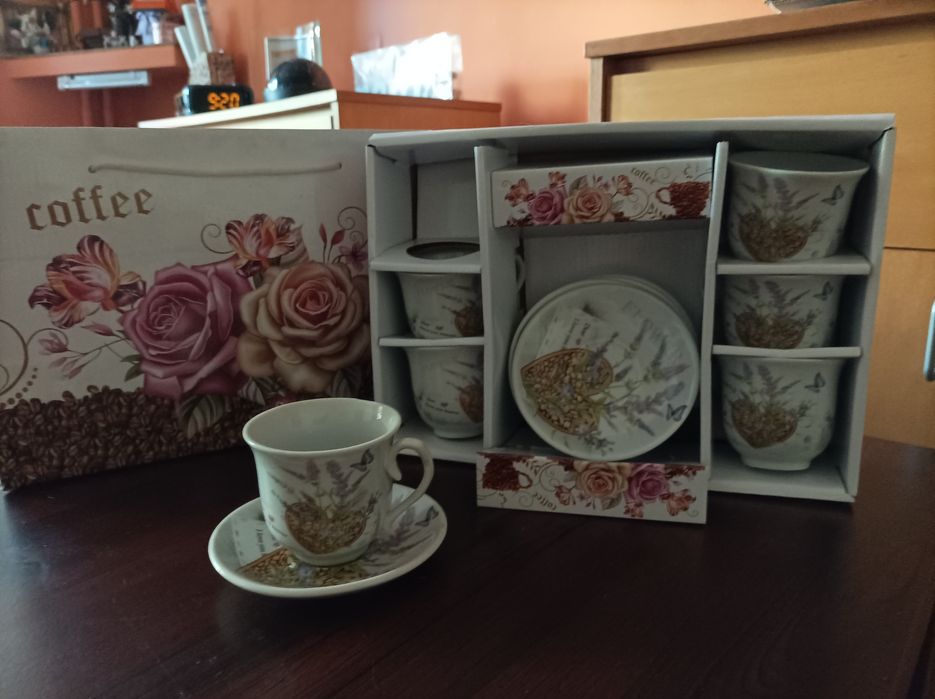 Set cesti cafea, Lavanda