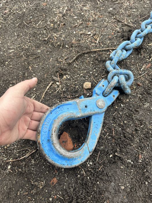 12 метра верига за багери с куки. Много здрави