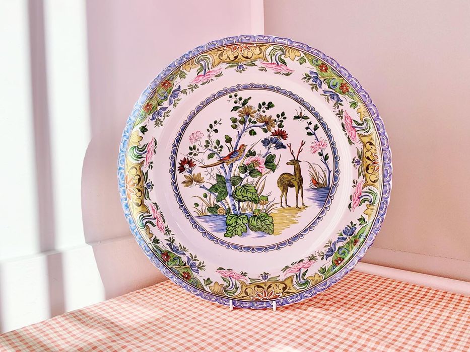 Винтидж чиния за стена, Западна Германия от Karlsruche 1975