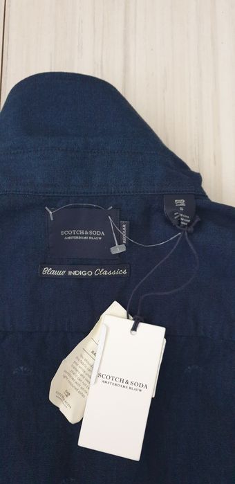 Scotch & Soda Pique Cotton Mens Size S НОВО! ОРИГИНАЛ! Мъжка Риза!