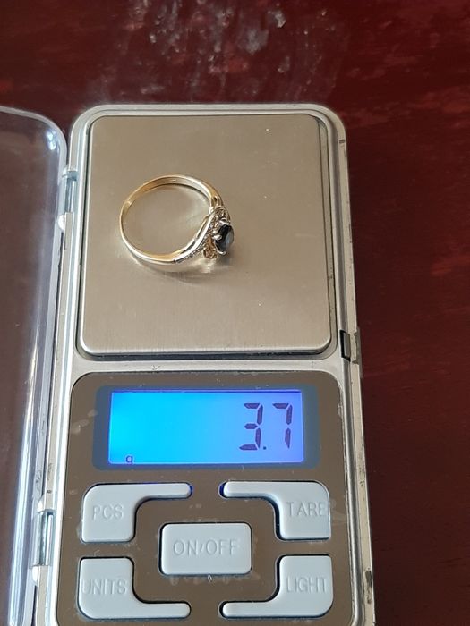 Inel aur 18kt safir diamant diamante mărimea 58