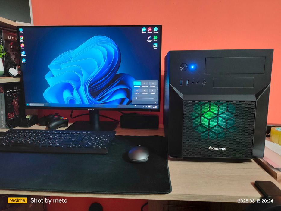 Компактна гейм машина с AMD Ryzen 3 3100 / 32 GB DDR4 / Palit GTX 1070 8 GB