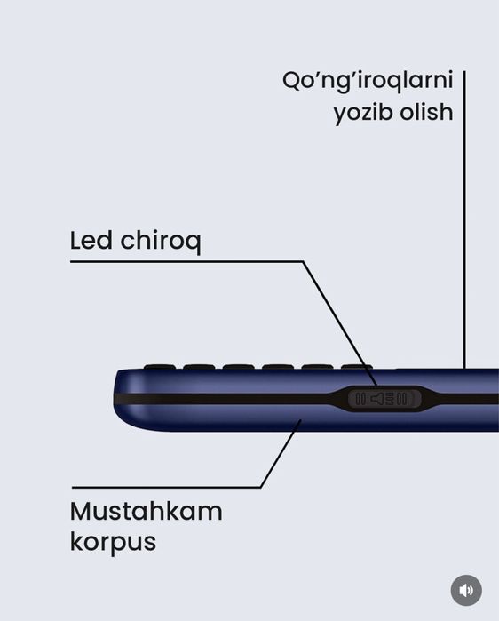 Кнопочный телефон Ajib 1280 (Garantya 100%) (24/7 Aloqadamiz)