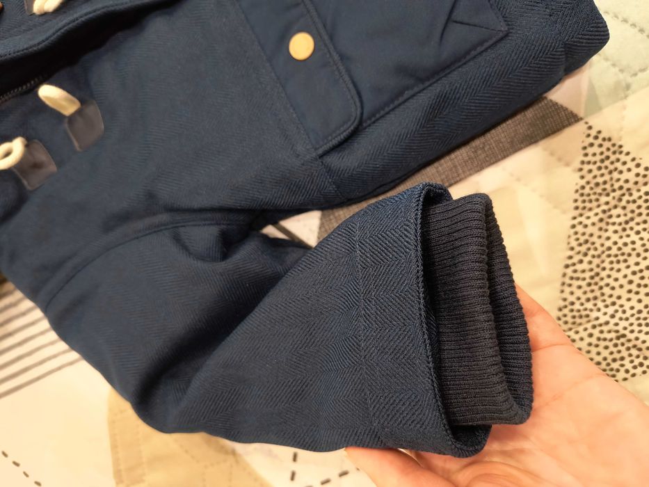 Ново топло синьо водоустойчиво палто с подплата Okaidi  размер 86 см