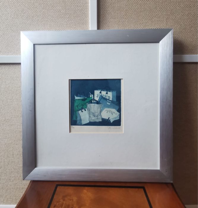 Антикварна картина авторска номерирана лимитирана подписана датирана