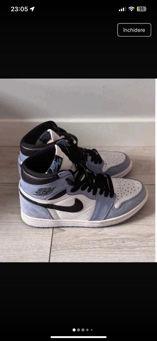 Air Jordan 1 Retro High White University Blue Black 40.5